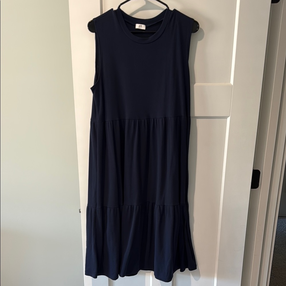 Navy Maternity Midi Dress - Navy